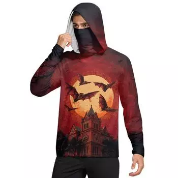 Men s UPF50+ Sun-protective Shirt, Quick-drying Long-sleeved Shirt, Running Exercise Fishing Shirt XXL шафрановый