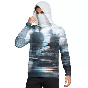 Men s UPF50+ Sun-protective Shirt, Quick-drying Long-sleeved Shirt, Running Exercise Fishing Shirt M