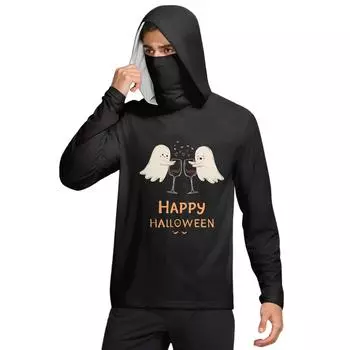 Men s UPF50+ Sun-protective Shirt, Quick-drying Long-sleeved Shirt, Running Exercise Fishing Shirt M чёрный