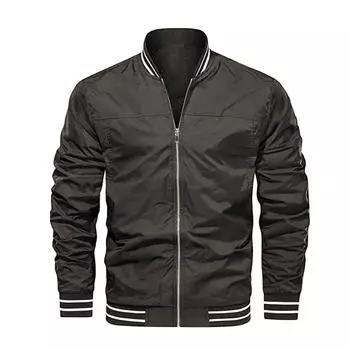 Men s Varsity Jacket Windreaker Aviator Jacket For Men Sportwear Coat Streetwear S зелёный
