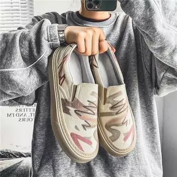 Men s Vulcanize Shoes Breathable Sneakers Male Chunky Slip-ons On Sale Comfortable Cheap Clearance Korean Style New In Luxury 39