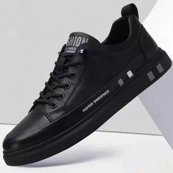 Men s Vulcanized Autumn Casual Sports Trend Flat Man Korean Plate Breathable Walking Zapatos Para Hombre Luxury Shoes Sneakers 39 чёрный