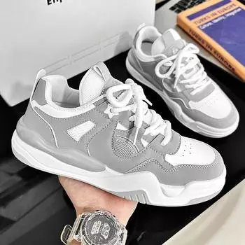 Men s Vulcanized Shoes Trendy All-match Outdoor Designed Retro Men Casual Sneakers Hard-wearing Student s Sport Shoe New Fashion 39 чёрный