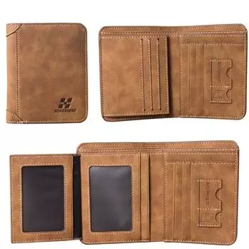 Men s Wallet Short Retro Vertical Wallet