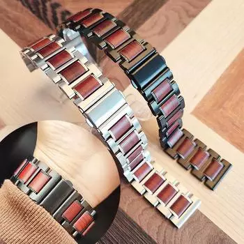 Мужские часы с цепочкой для часов Garmin Huawei Xiaomi Samsung с корпусом из высококачественной стали Sense 22 мм и нишевым дизайном 22mm ((width)