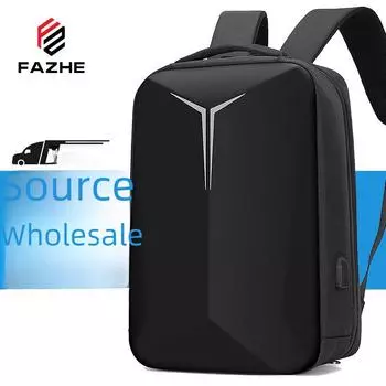 Мужской водонепроницаемый рюкзак с жестким корпусом — высококачественная светоотражающая деловая и повседневная сумка для ноутбука, которую можно адаптировать под школу или работу.