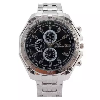 Men s Waterproof Luminous Running Alarm Clock Watch One Size чёрный