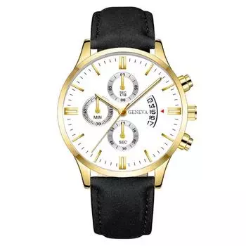 Men s Waterproof Luminous Running Alarm Clock Watch One Size золотой