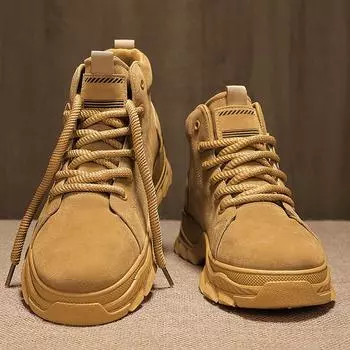 Men s Waterproof Retro British-Style High-Top Martin Work Boots for Winter Mountaineering 42