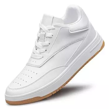 Men s Wear-resistant Autumn and Winter Leather Shoes with Inner Height-increasing Sports Shoes 37 белый