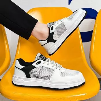 Men’s White Jogging Sports Shoes Casual Street Style Running Sneakers Breathable Green Shoes Students Large Plus Size Shoes EU: 39 зелёный