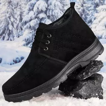 Men s Winter Boots High Tops Casual Men Snow Boot Simple British Style Casual Wear-resistant Anti-slip Keep Warm New Style Hot 39