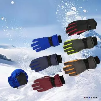 Men s Winter Gloves: Warm, Velvet-Lined for Outdoor, Ski, Motorcycle, Electric Bike, Thick Riding Large