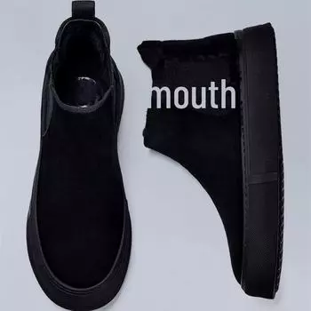 Men s Winter High-Top Velvet-Lined Martin Boots - Thick Sole Cotton Shoes 43