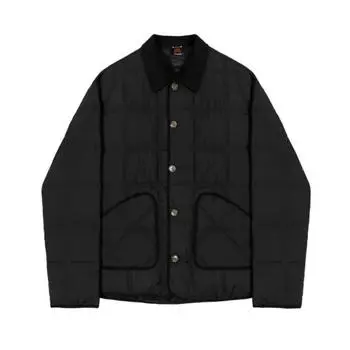 Men s Winter Korean Style Loose and Trendy Thickened Workwear Cotton Coat Jacket Plaid Cotton Coat Jacket for Men M