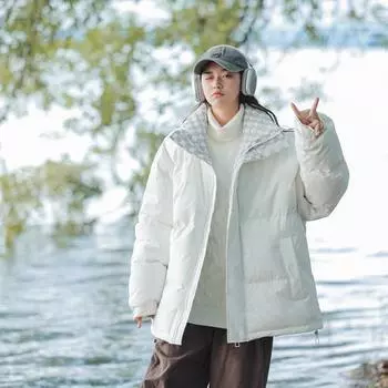 Men s Winter Korean Style Outdoor Thickened Couple s Same Style Cotton Coat Plus Velvet Cotton Hong Kong Style Loose Casual Jacket S