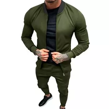 Мужская зимняя толстовка с длинными рукавами, толстовка с капюшоном, комплект спортивных брюк, топы, кардиган, куртка с капюшоном, комплект брюк M чёрный