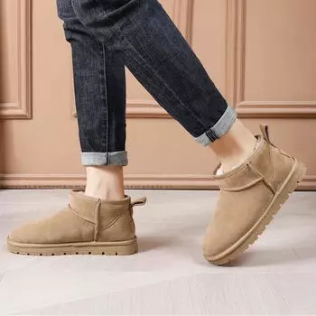 Men s Winter Snow Boots: Thick Velvet, Warm, Non-Slip, Large Size 40