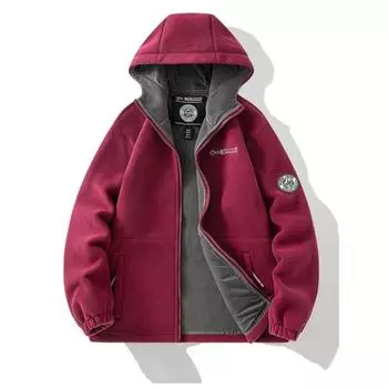 Men s Winter Thickened Polar Fleece Jacket Hooded Casual Plus Size Cold-proof Warm Pocket Jacket 3XL