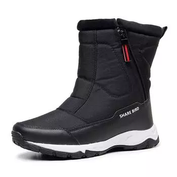 Men s Winter Thickened Warm Casual High-top Sports Shoes, Outdoor Large Size Comfortable Snow Boots 46 белый