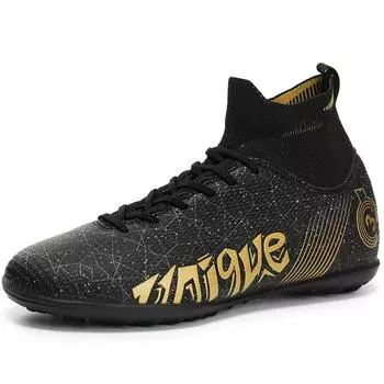 Men s/Women s Soccer Shoes Rubber Soft Sole Short Spikes Artificial Turf Indoor Competition Professional Children s Football Shoes 31 белый