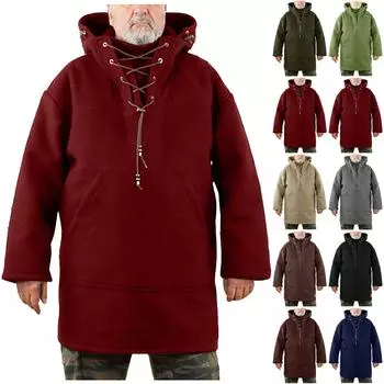 Мужское шерстяное тяжелое пальто, зимняя куртка для отдыха, цвет большого размера, повседневный свитер M