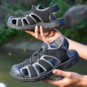 Men Sandals Large Soft Sole 2025 Summer New Slippers Breathable Beach Shoes Outdoor Casual Shoe Men s Outdoor Sports Sandals 40