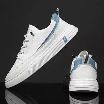 Men Shoes Casual Shoes for Men Simple Flat Shoes Male Sneakers Stylish Breathable Comfortable Shoes Men Not Slip Mens Tennis 39 небесно-голубой