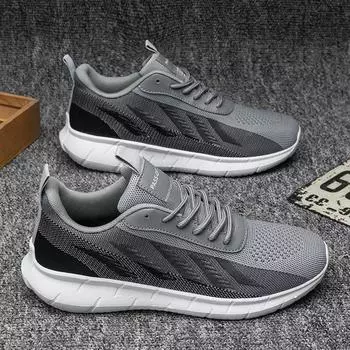 Men Shoes Lightweight Mens Causal Shoes Breathable Sneakers Comfortable Loafers Shoes Non-slip Tenis Luxury Shoes Mesh zapatos 39 чёрный
