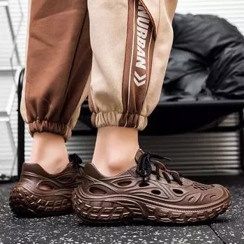 Men Shoes Sandals Casual Sneakers Loafers Breathable Shoes for Walking Beach Hollow Out Beach Platforms slipper sandalias hombre 39 хаки