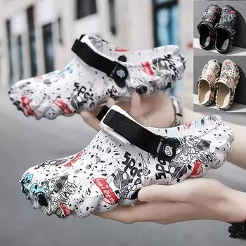 Мужская обувь тапочки летние мужские садовые туфли на платформе пенопластовые сандалии мужские шлепанцы для отдыха на открытом воздухе 36