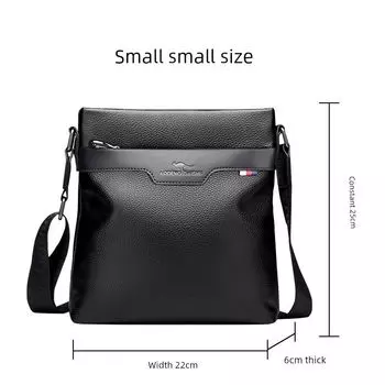 Men Shoulder Bag Casual Business First Layer Cowhide Leather Soft Cowhide Messenger Bag Backpack Men s Bags Pannier Bag Vertical Black small size