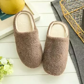 Men Slippers Winter Fashion Men Women Couples Keep Warm Comfortable Slip on Slippers Casual Shoes for Men Zapatos De Mujer 36-37