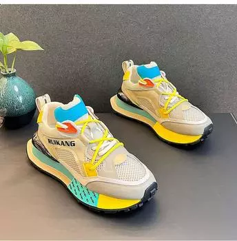 Men Sneakers Fashion Breathable Men Shoes Trend Casual Sport Shoes for Men Comfort White Vulcanized Platform Shoe 38