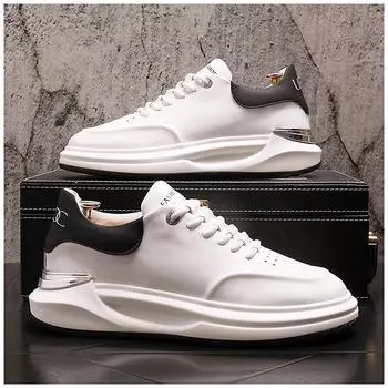 Men Sneakers Fashion Men Shoes Trend Casual Sport Shoes For Men Comfort White Vulcanized Platform Loafers 38 белый