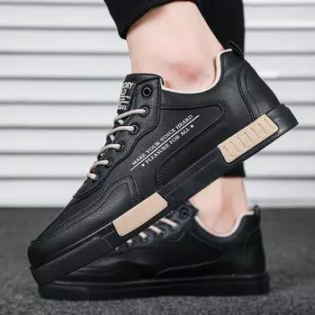 Men Sneakers Lace Up Big Size 45 Man Vulcanized Sneakers Tenis Trainers Male Casual Shoes 38 чёрный
