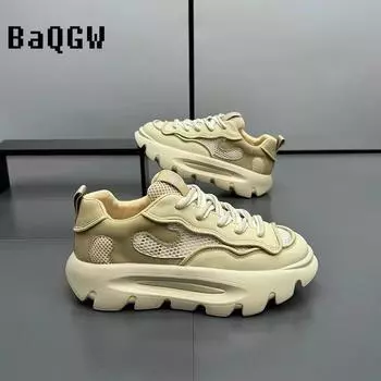 Men Sneakers Male Tenis Luxury Shoes Casual Color Block Trainer Race Mesh Breathable Shoes Fashion Loafers Running Shoes for Men 39 серый