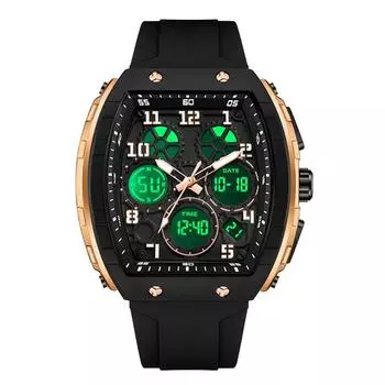 Men Sports Digital Wrist Watches for Male Clock Dual Display Chronograph Luminous Silicone Band Watch белый