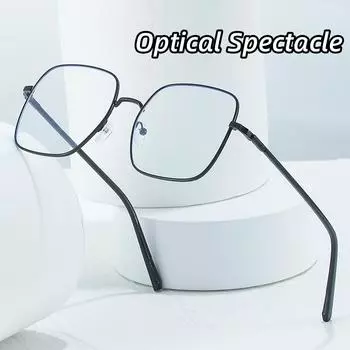 Мужские стильные женские очки, блокирующие синий свет, металлические оптические очки, квадратные ветровые очки с оправой