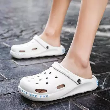 Men Summer Fashion Sandals Hard-Wearing Non-slip Comfortable Beach Shoes Light Pu Leathable Unisex Lovers Couple slippers 36-45 35