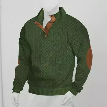 Мужская толстовка с эластичными манжетами, воротником-стойкой, длинными рукавами, лоскутным жаккардом, свободная контрастная ткань XXXL белый