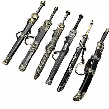Мужской меч, оружие, игрушка, кулон, креативный меч, брелок, сумка, подвески, металлический брелок, брелок, аксессуары