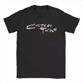 Men T-Shirts Cocteau Twins Cool 100% Cotton Tee Shirt Short Sleeve T Shirt Crewneck Clothing Adult S чёрный