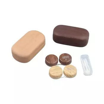 Men Travel Women Eyes Care Container Contact Lens Box Contact Lens Case Kit Eye Contacts Case коричневый