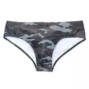 Мужские треугольные плавки модные эластичные камуфляжные трусы сексуальные аксессуары M