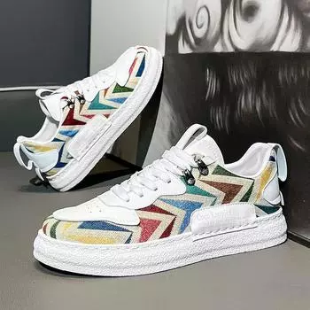 Men Vulcanized Shoes 2024 British Style Casual Sneakers Men Canvas Board Shoes Comfortable Outdoor Sports Shoes Male Sneakers 39 хаки