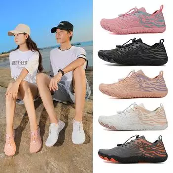Men Water Shoes Women Beach Barefoot Aqua Shoes Swim Sandals Drainage Wading Shoes Quick Dry Boating Fishing Surfing Sneakers 35 бежевый