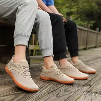 Мужская обувь с широким носком, сетчатая дышащая обувь для ходьбы, мужская спортивная обувь для босых ног, подходящая для фитнеса, путешествий, спортивной обуви 39 бежевый