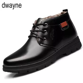 Men Winter Boots Male Snow Ankle Boots Waterproof Warm Fur Casual Boot Shoes Chaussure Homme Plus Size thn78 39 коричневый