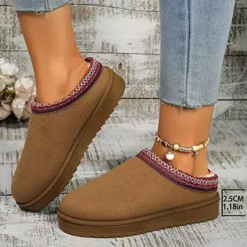 Men/women Cotton Shoes 2024 Autumn/winter Fashion Snow Boots Size 44 Plush Comfort Anti Slip Platform Thick Bottom Cotton Shoes 36 светло-серый